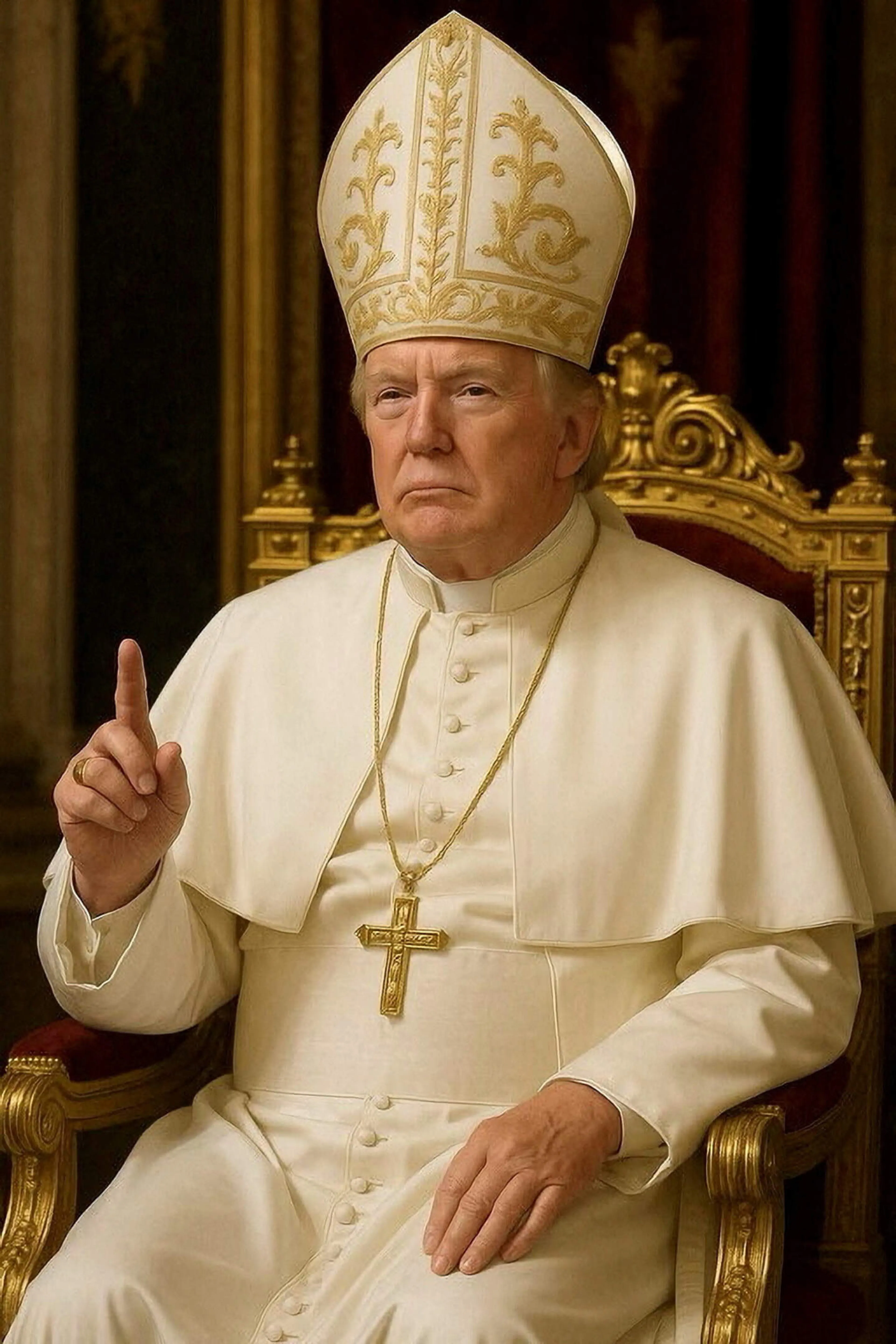 Donald Trump beeldt zichzelf af als Paus op Truth Social