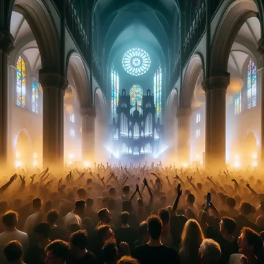 Een technofeest in een kerk, gaat dat niet een beetje ver?