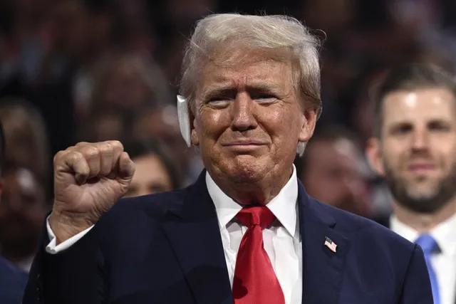 Donald Trump op Republikeinse conventie.