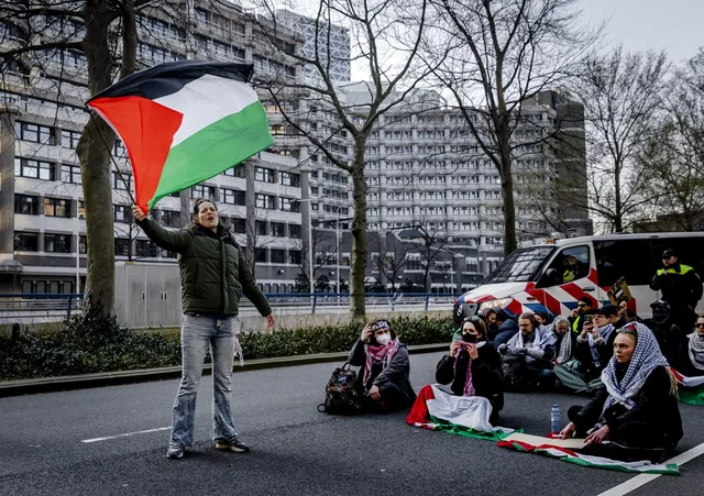 israel hamas oorlog palestina demonstratie NS halsema yesilgoz.