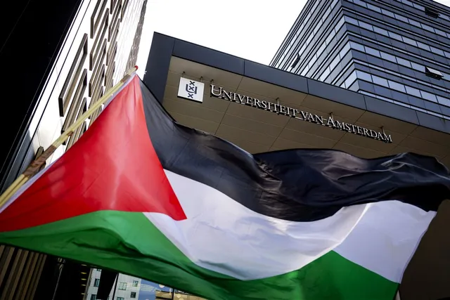 pro-palestijnse protesten beklad universiteit amsterdam.