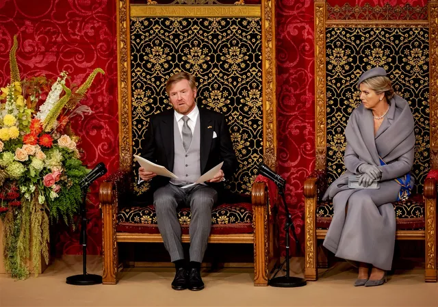 Willem-Alexander leest de troonrede.